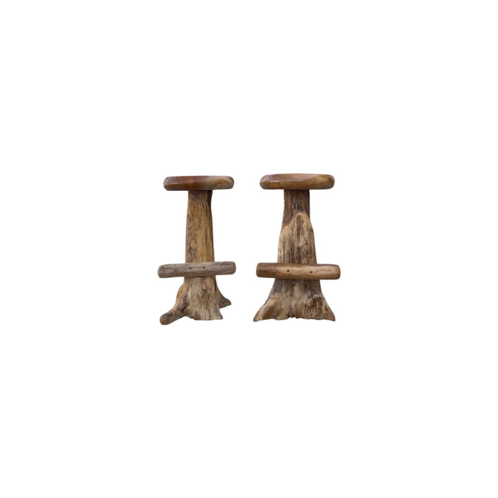 Teak Root Round Seat Barstool Broward Design Center