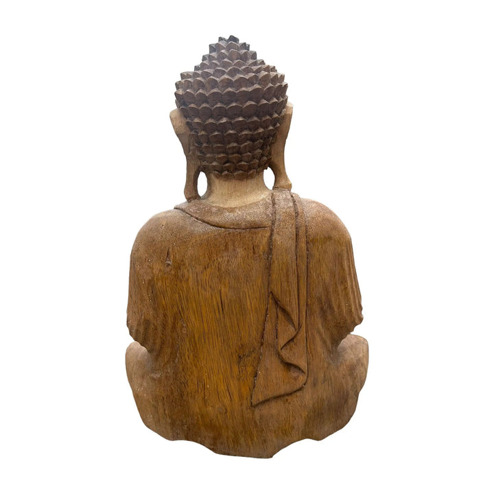 Teak Meditating Buddha Statue Broward Design Center