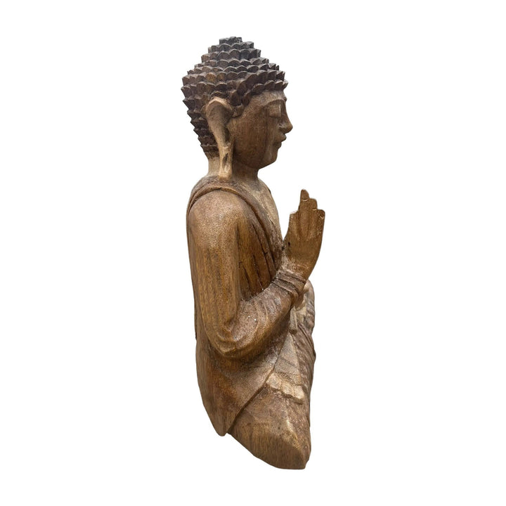 Teak Meditating Buddha Statue Broward Design Center