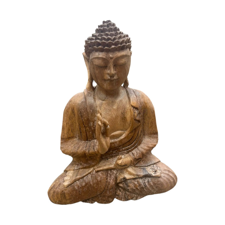 Teak Meditating Buddha Statue Broward Design Center