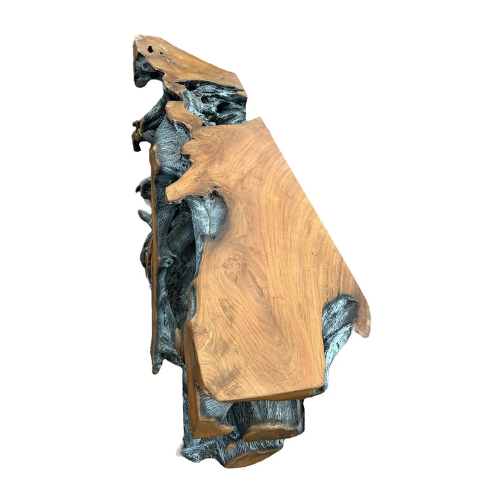 Teak Root Console Grey Antique Finish Anteak