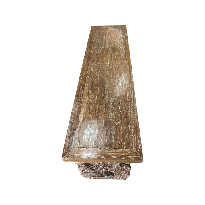 Carved Teak Bench 63”L Anteak