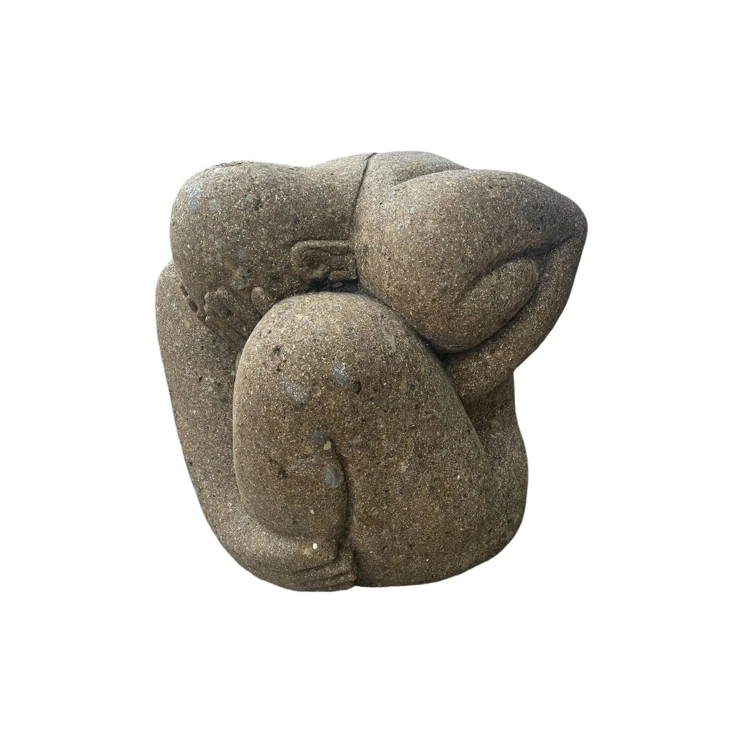 Stone Buddha with Head in Hands Broward Design Center