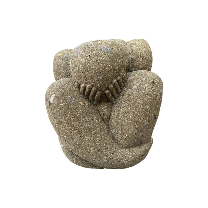 Stone Buddha with Head in Hands Broward Design Center