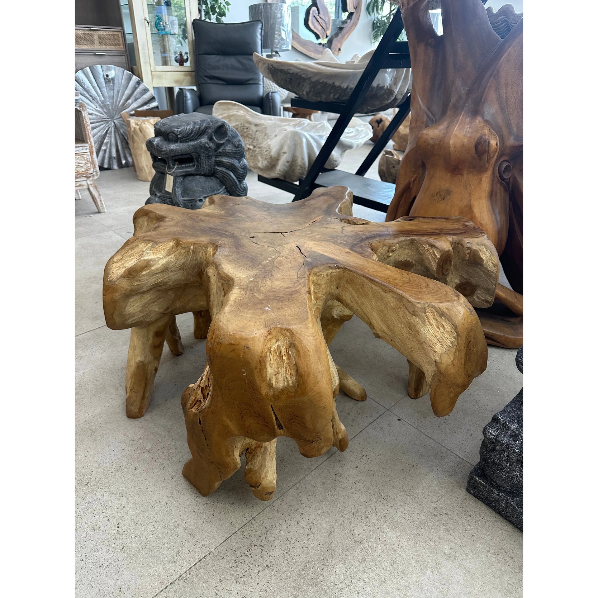Organic Teak Coffee Table (B) The Broward Design Center