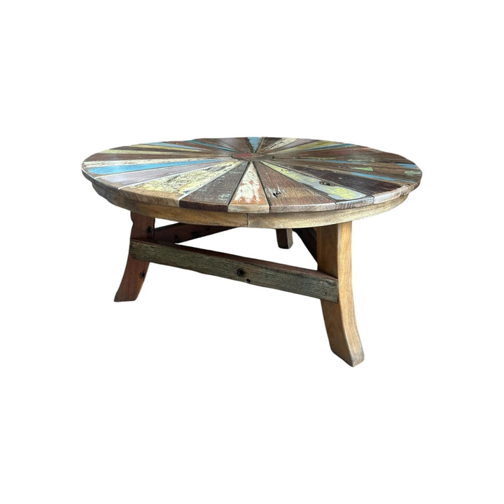 Recycled Boat PinWheel Coffee Table (4) Broward Design Center