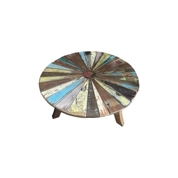 Recycled Boat PinWheel Coffee Table (4) Broward Design Center