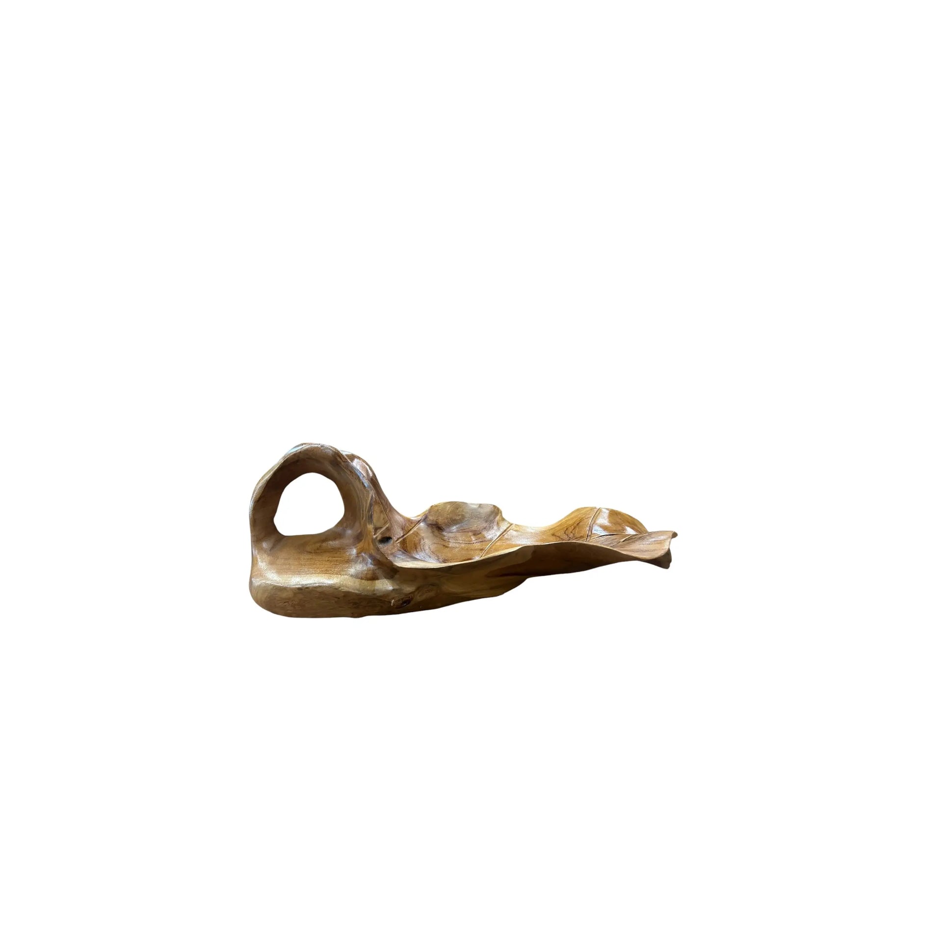 Teak Leaf Tray with Handle Broward Design Center