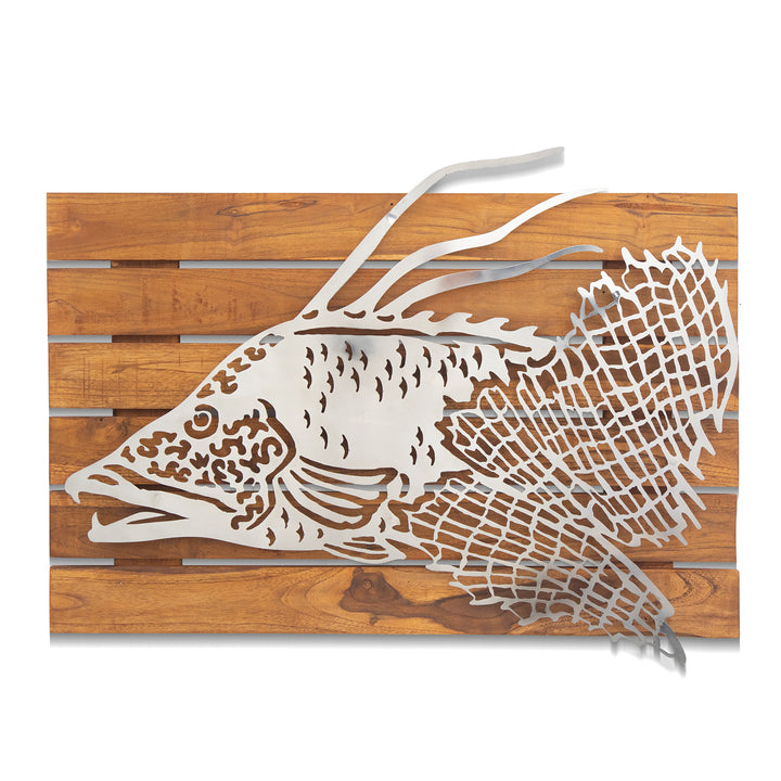 Hogfish and Sea Fan on Teak Broward Design Center