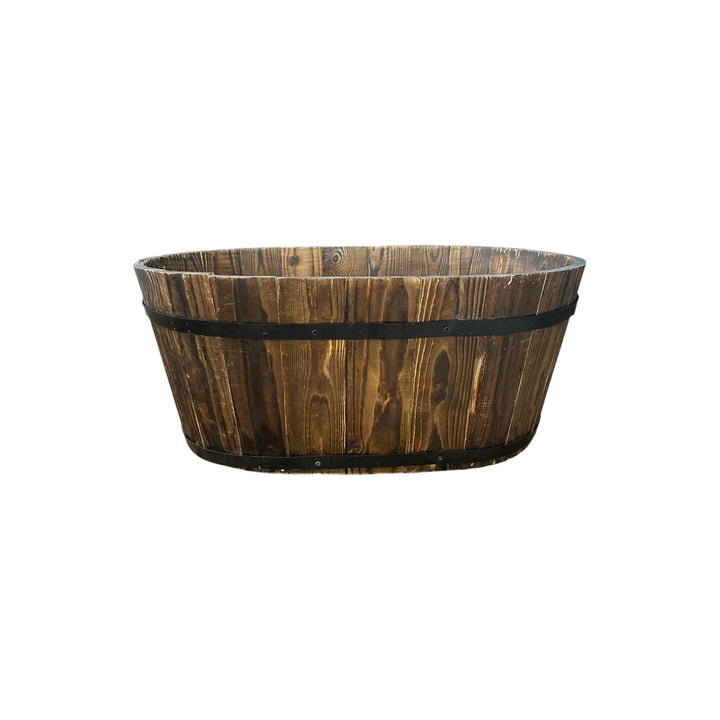 Wood Planters with Metal Trim Broward Design Center