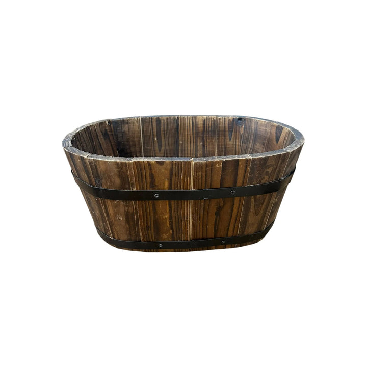 Wood Planters with Metal Trim Broward Design Center