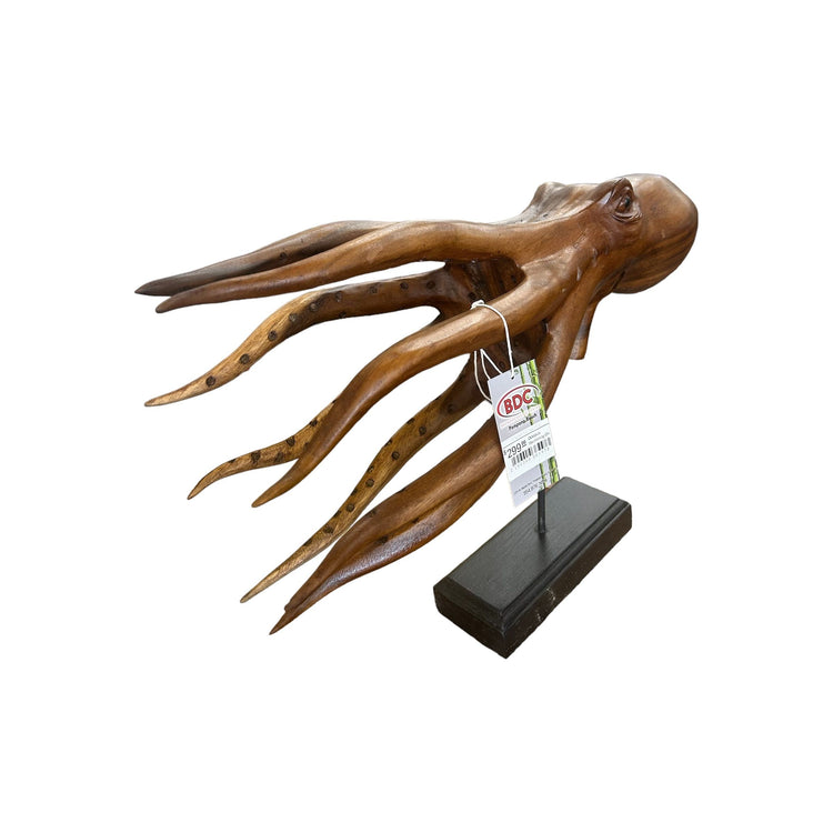 Teak Octopus on a Stand Broward Design Center