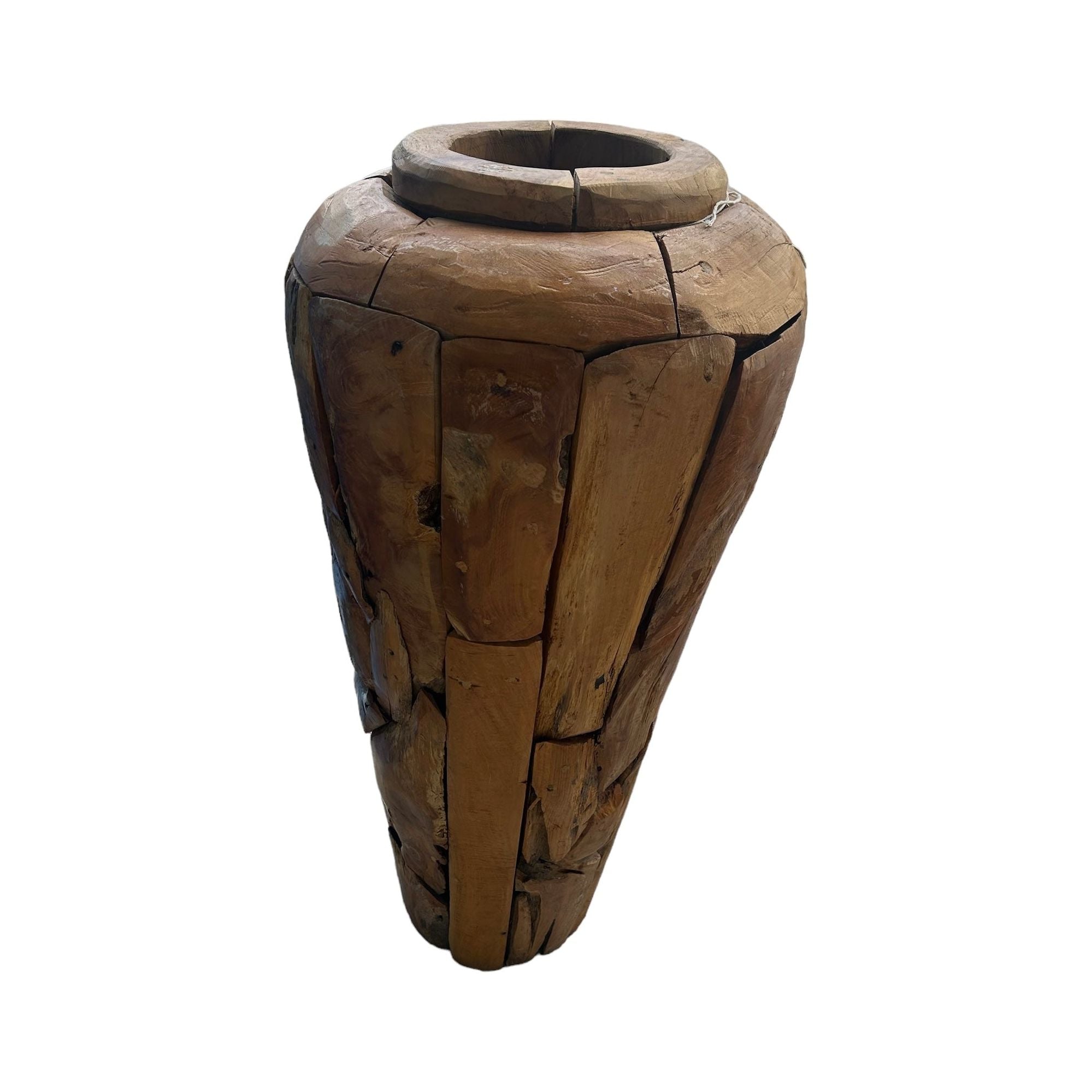 Mosaic Teak Pot (Large) Broward Design Center