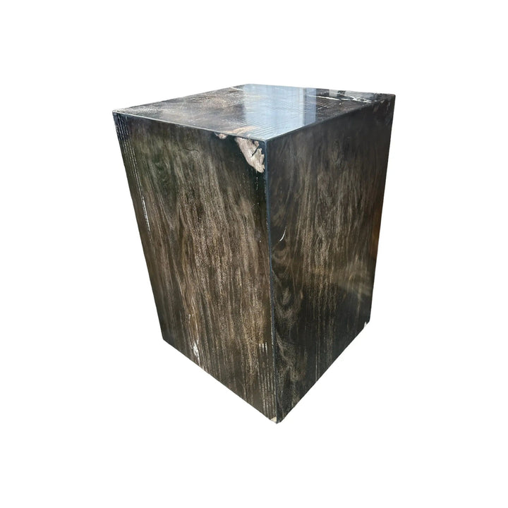 Petrified Wood Square Stool (C) Broward Design Center