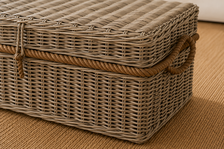 Key Largo Rattan Storage Coffee Table Broward Design Center
