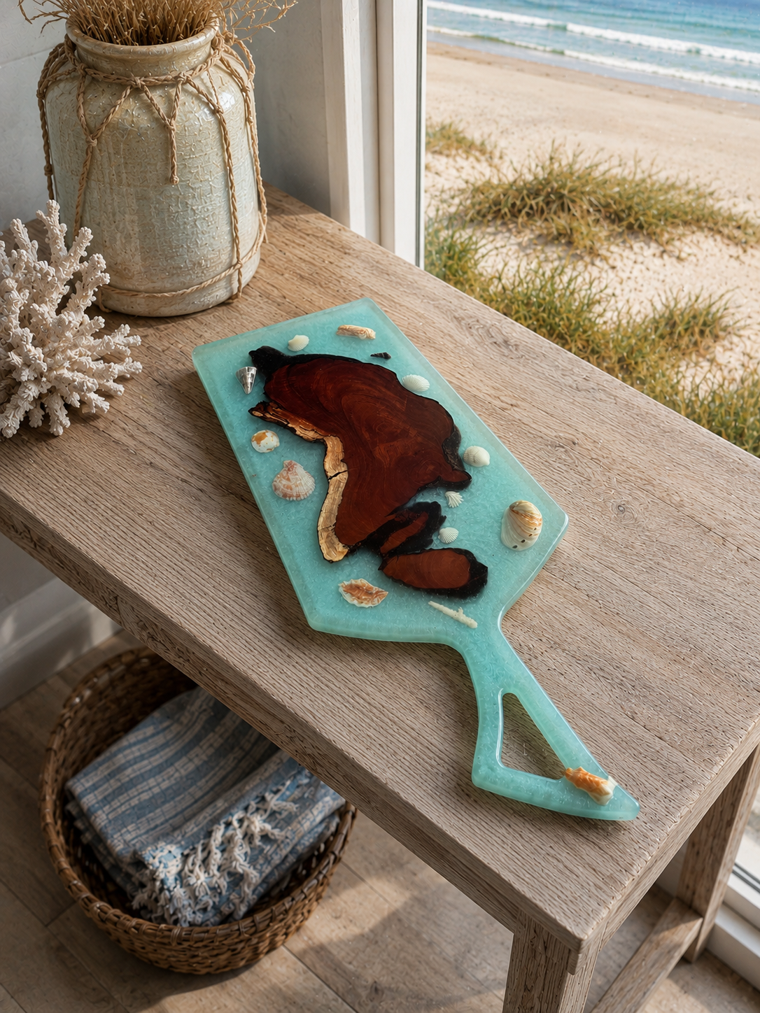 Coastal shell Cutting Board