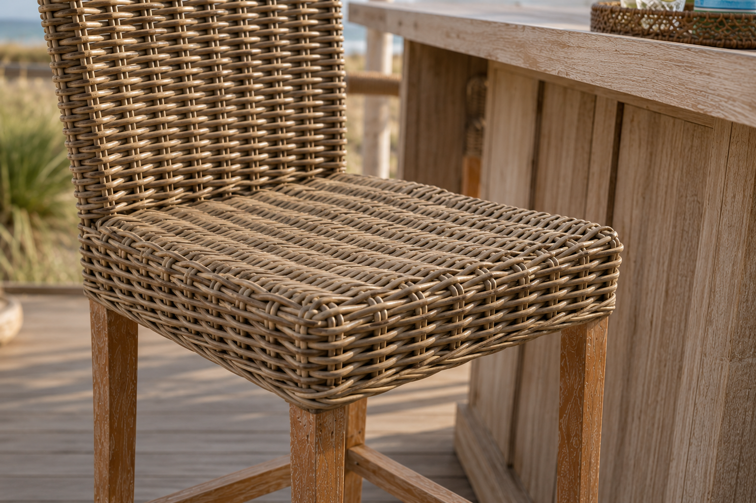 Key Largo Rattan Bar Stool Broward Design Center
