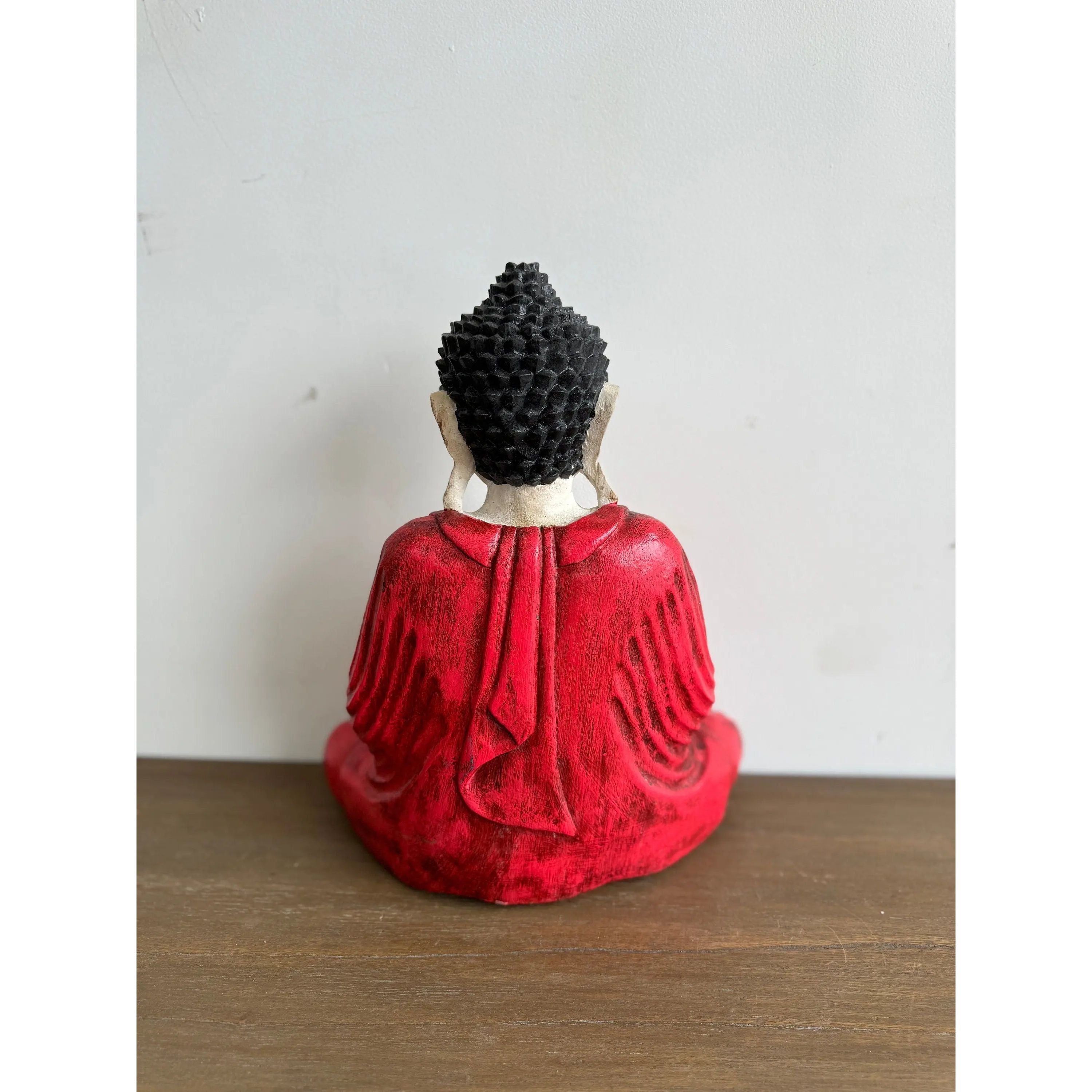 Hand Carved Painted Buddha Etsy