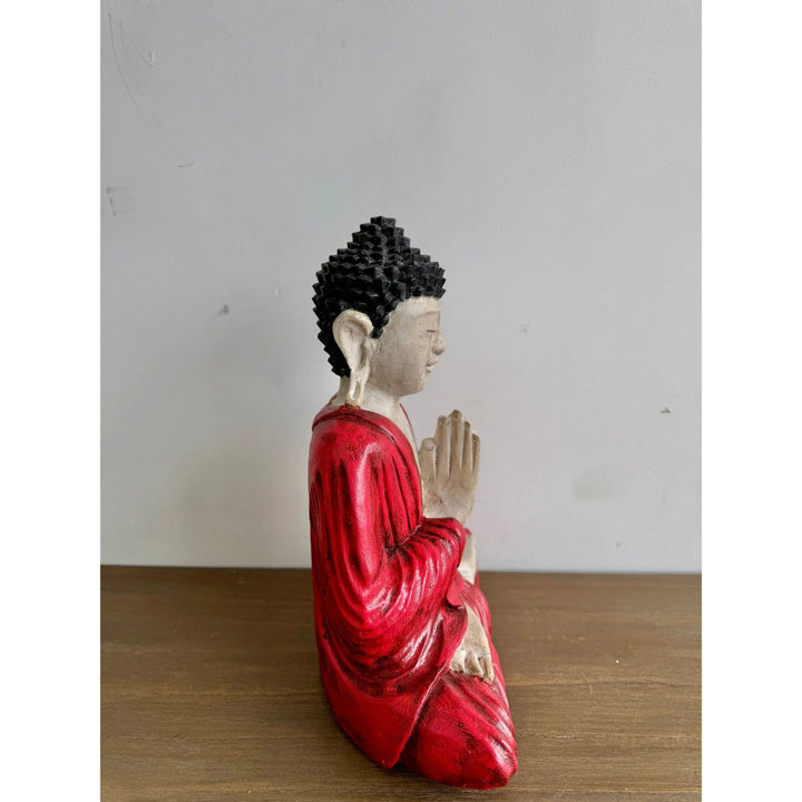 Hand Carved Painted Buddha Etsy