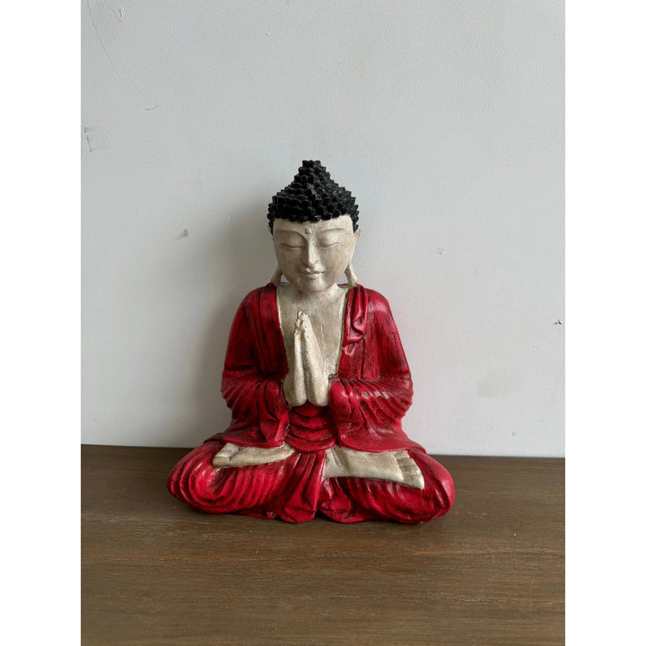 Hand Carved Painted Buddha Etsy