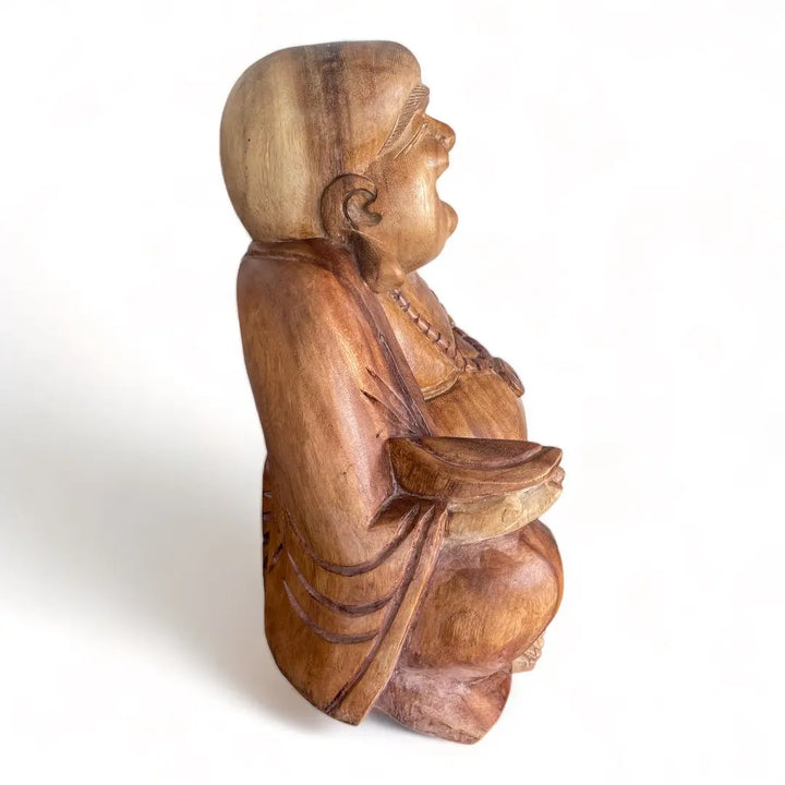 Happy Buddha Sculpture (Light Brown) Broward Design Center