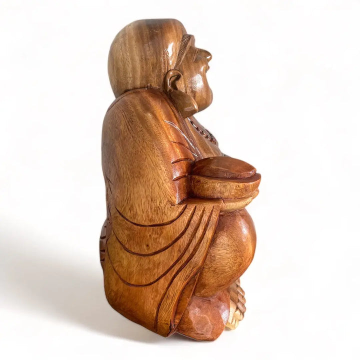 Happy Buddha Sculpture (Dark Brown) Broward Design Center