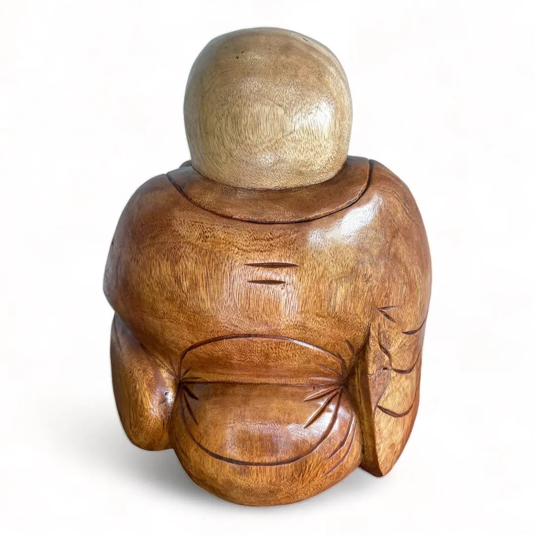 Happy Buddha Sculpture (Dark Brown) Broward Design Center