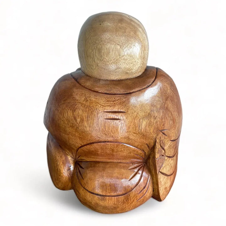 Happy Buddha Sculpture (Dark Brown) Broward Design Center